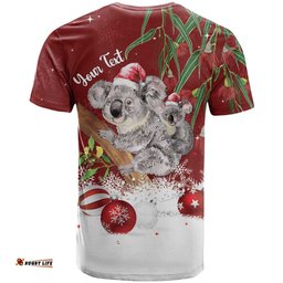 personalised aussie christmas t shirt mom baby koala