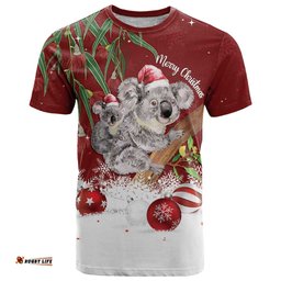 personalised aussie christmas t shirt mom baby koala