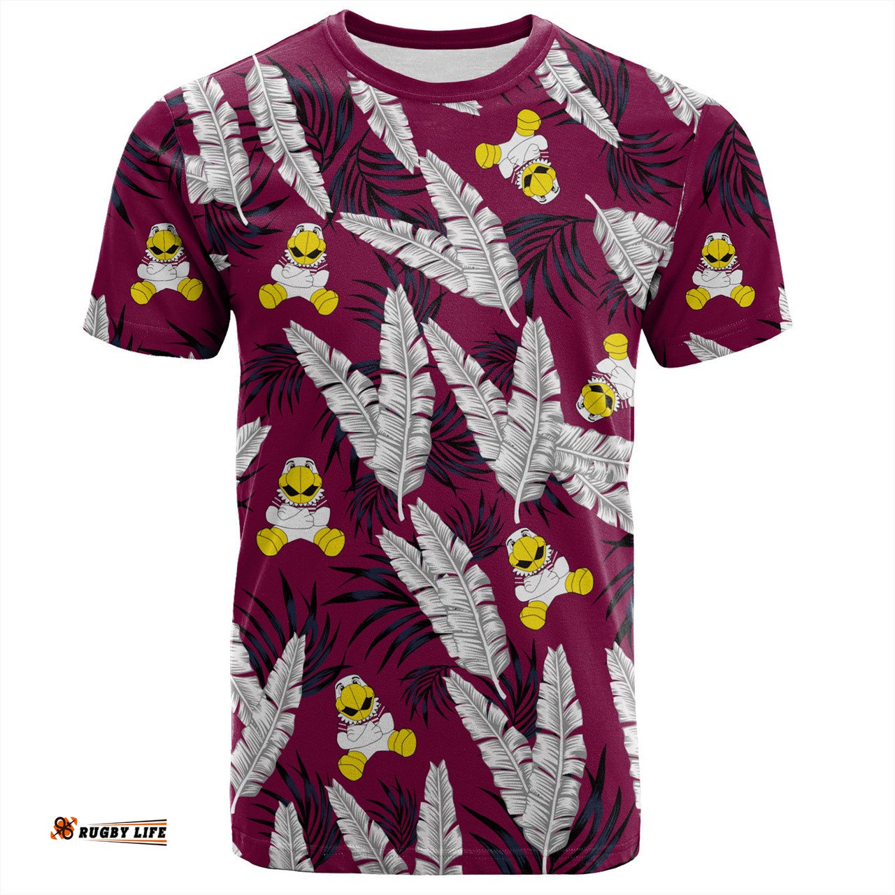 Amazing Aussie Manly Warringah Sea Eagles T-Shirt - Tropical Patterns Eagles T-Shirt