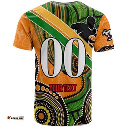 Amazing Aussie Wallabies Rugby T-Shirt - Custom Australia National Rugby Championship with Aboriginal Inspired Culture Player And Number T-Shirt