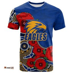 custom personalised anzac day afl eagles army mix aboriginal t shirt