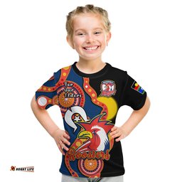 custom text and number roosters rugby naidoc 2023 t shirt tricolours for our elders indigenous art