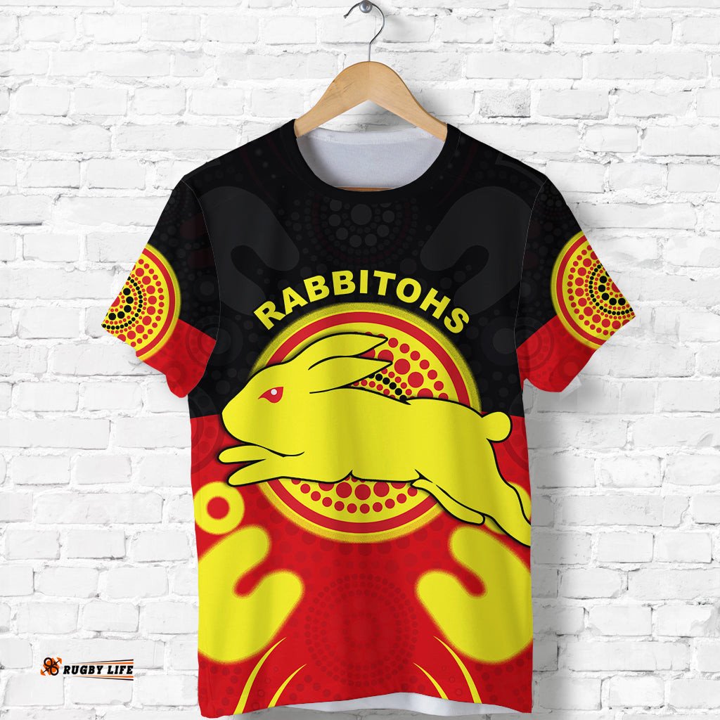 rabbitohs indigenous t shirt style aboriginal flag