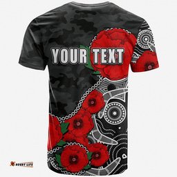 custom personalised anzac day afl magpies army mix aboriginal t shirt