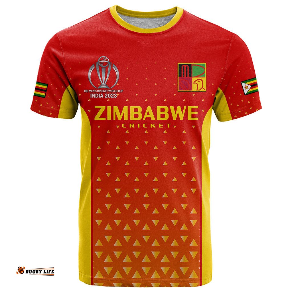personalised zimbabwe cricket t shirt go chevrons dynamic version 2023