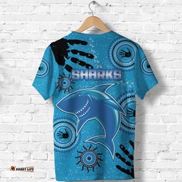custom personalised cronulla sharks t shirt indigenous country style