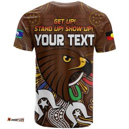 custom personalised hawks naidoc week t shirt hawthorn football aboriginal