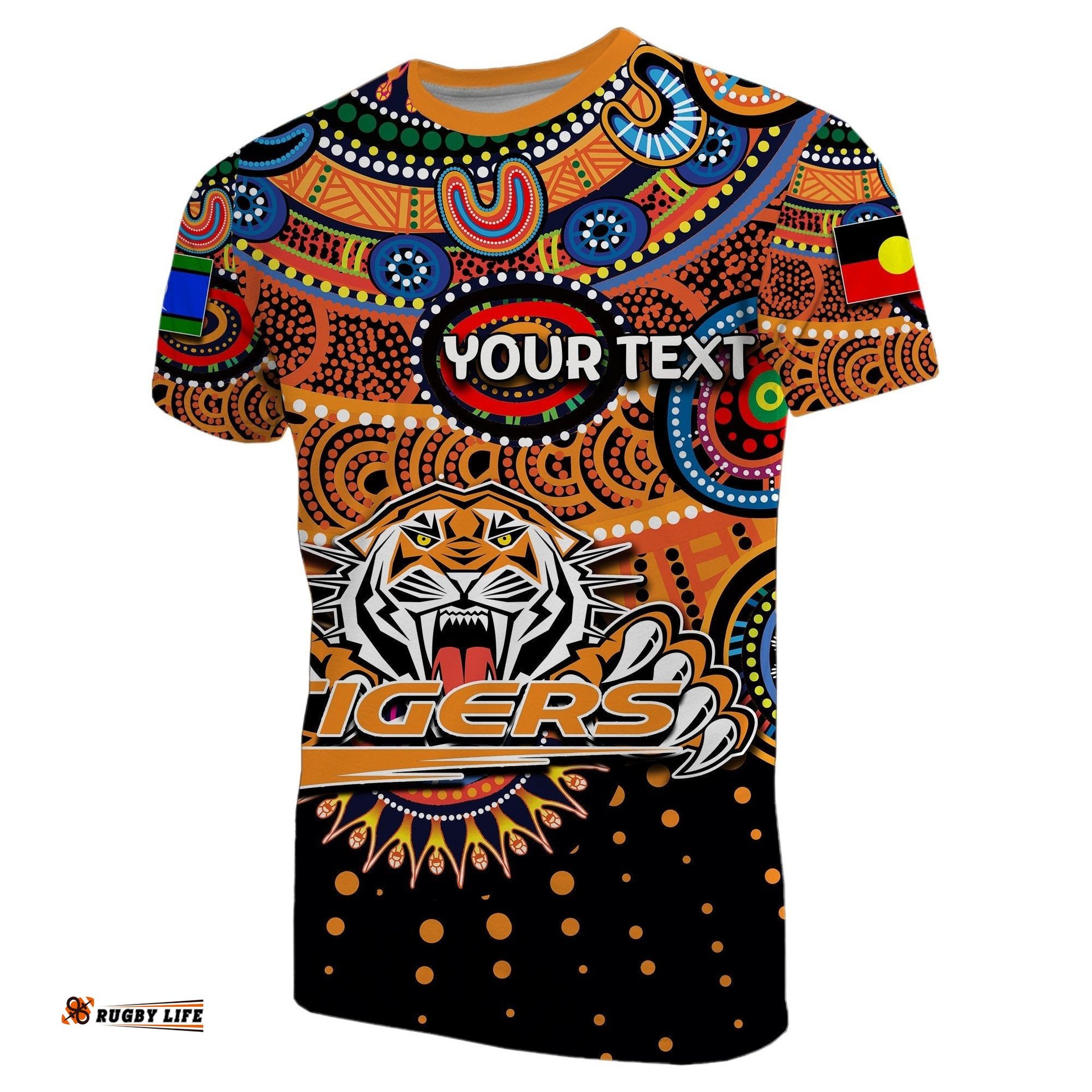 custom personalised naidoc wests tigers t shirt indigenous
