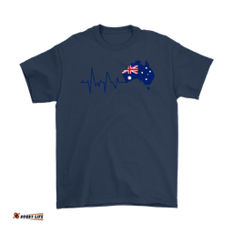 t shirt aus flag t shirt heartbeat unisex