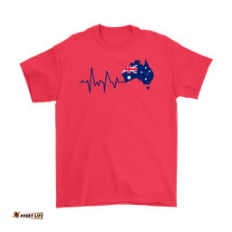 t shirt aus flag t shirt heartbeat unisex