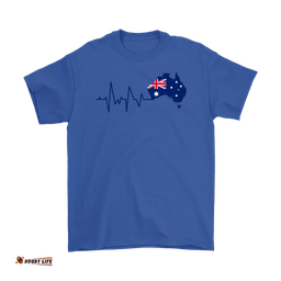 t shirt aus flag t shirt heartbeat unisex