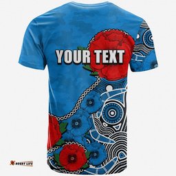 custom personalised anzac day adelaide strikers army mix aboriginal t shirt