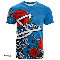 custom personalised anzac day adelaide strikers army mix aboriginal t shirt