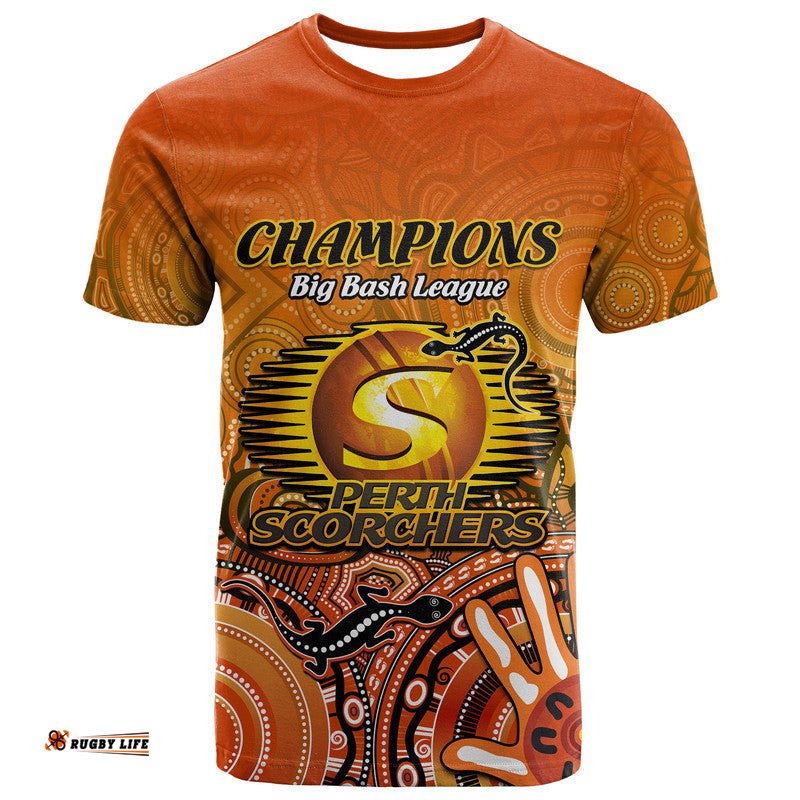 perth scorchers champions t shirt lizard indigenous aboriginal
