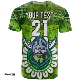 custom personalised raiders rugby anzac t shirt camouflage poppy