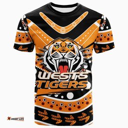 wests tigers t shirt aboriginal dot painting