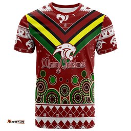 aboriginal christmas black panther with santa hat t shirt