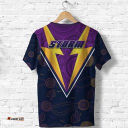 melbourne storm t shirt indigenous artsy style