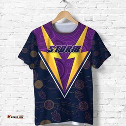 melbourne storm t shirt indigenous artsy style