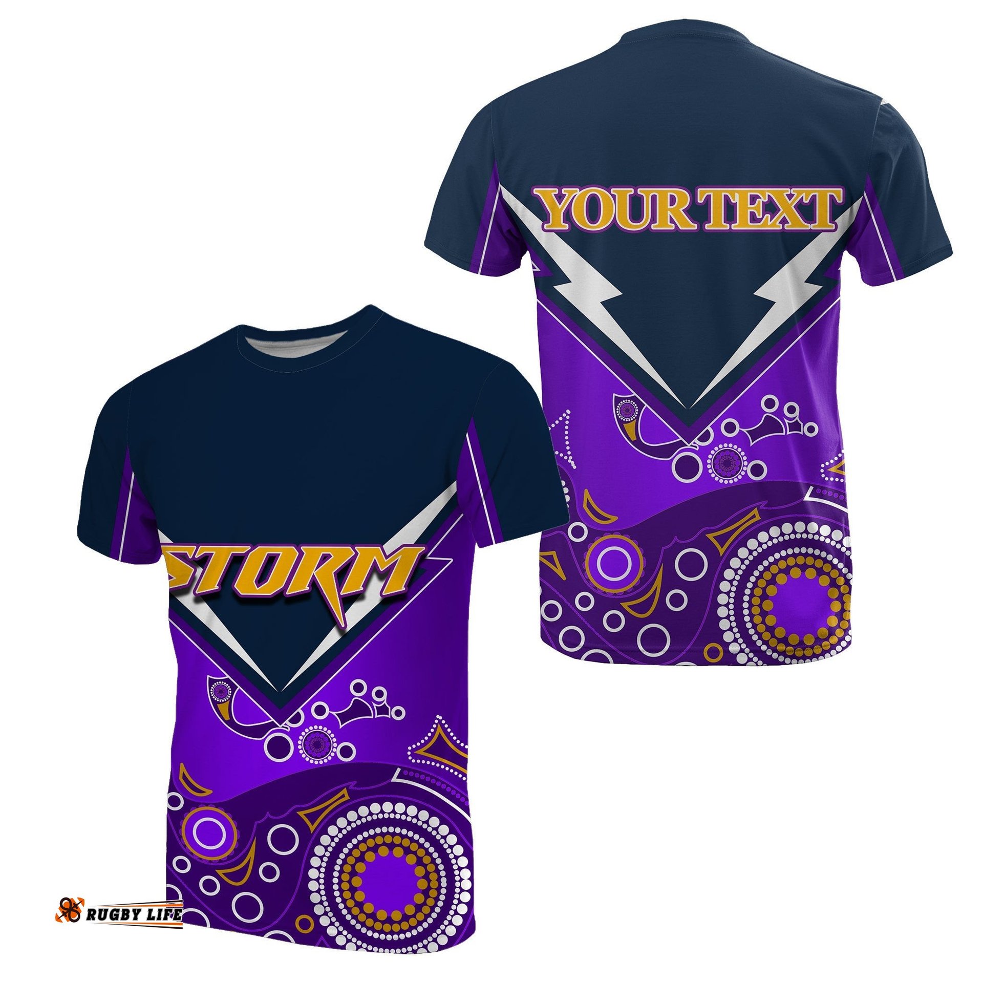 custom personalised melbourne storm t shirt aboriginal