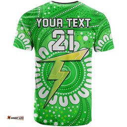 custom personalised sydney thunder cricket t shirt aboriginal