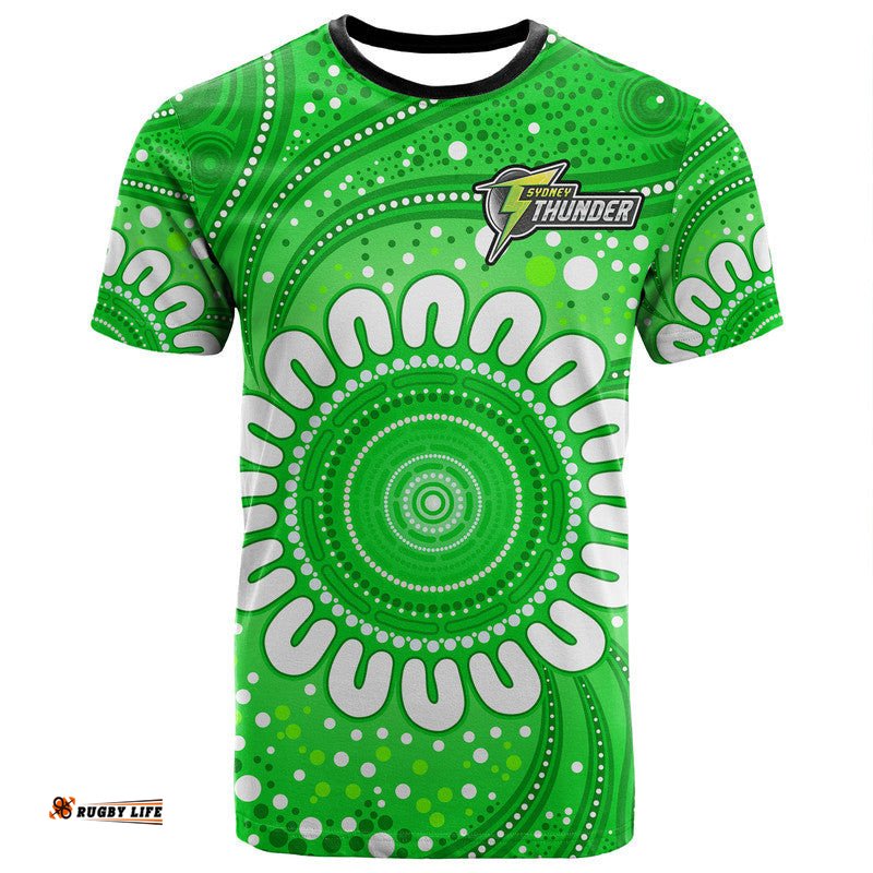 custom personalised sydney thunder cricket t shirt aboriginal