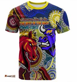 Amazing Aussie Brisbane Broncos Vs North Queensland Cowboys Custom T-shirt - The Best of The Best T-shirt
