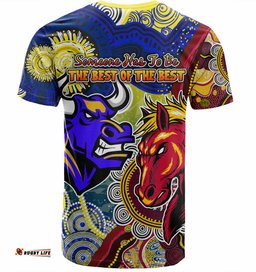 Amazing Aussie Brisbane Broncos Vs North Queensland Cowboys Custom T-shirt - The Best of The Best T-shirt