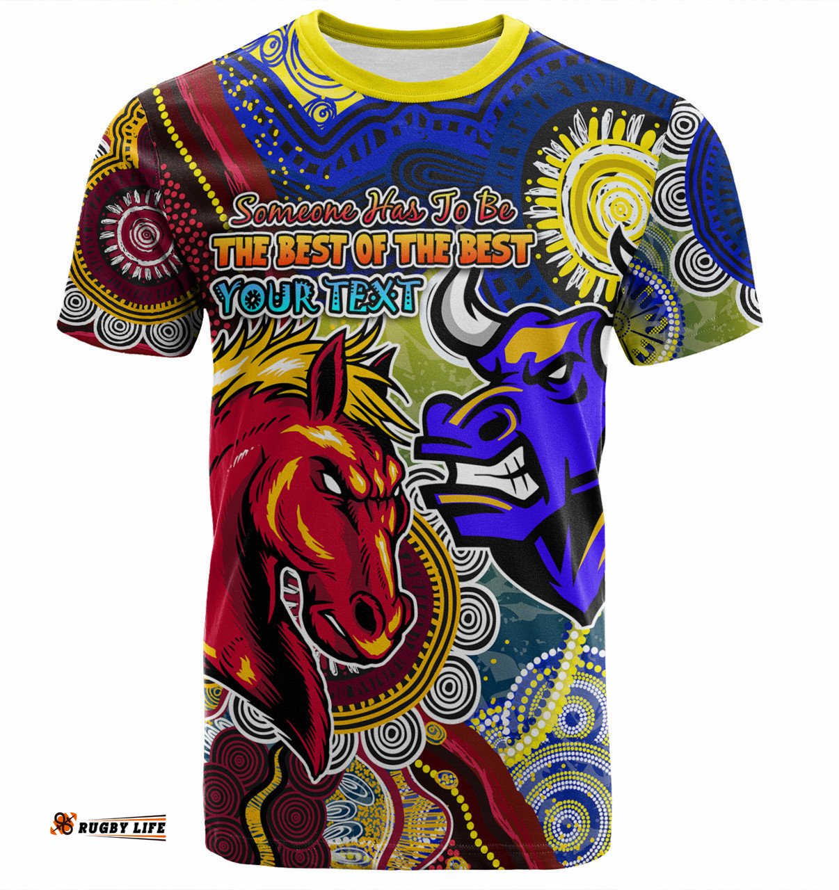 Amazing Aussie Brisbane Broncos Vs North Queensland Cowboys Custom T-shirt - The Best of The Best T-shirt