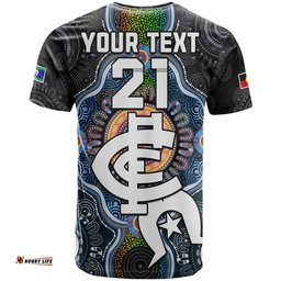 custom personalised blues football naidoc week t shirt indigenous