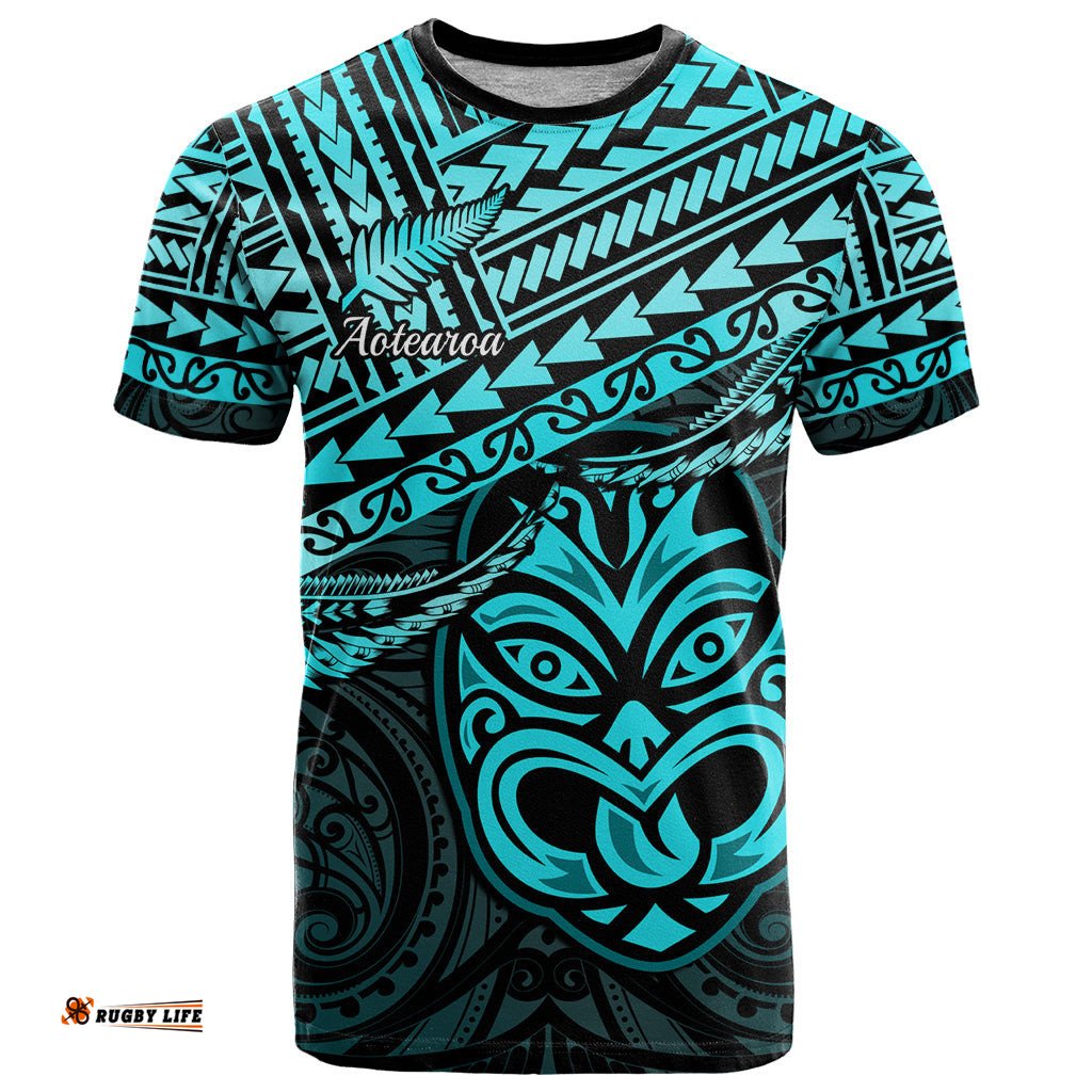 personalised matariki new zealand t shirt maori new year tiki turquoise version