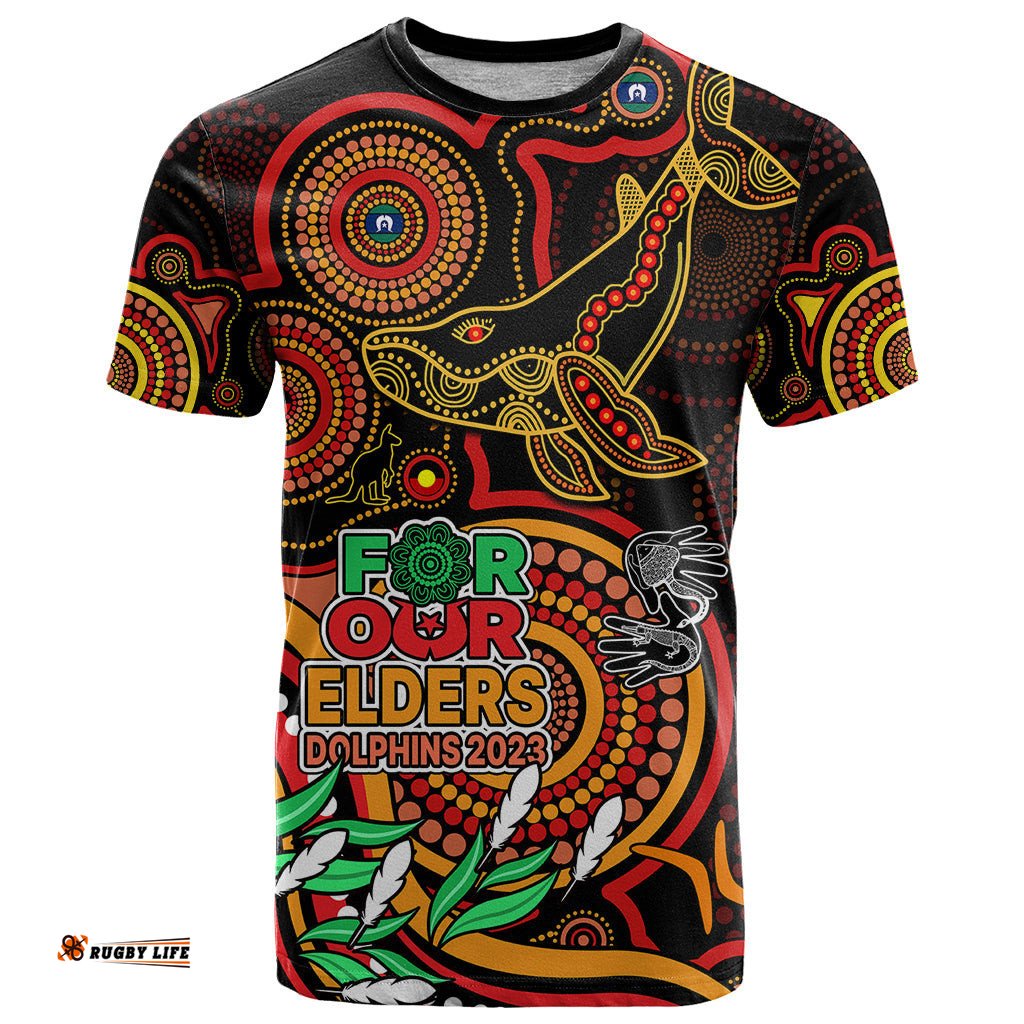 dolphins rugby aboriginal art t shirt naidoc indigenous tribal