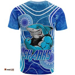 Amazing Aussie Cronulla-Sutherland Sharks T-shirt - Custom Indigenous Super Cronulla-Sutherland Sharks T-shirt