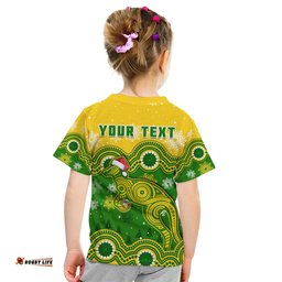 custom personalised australia soccer christmas t shirt socceroos indigenous kangaroo