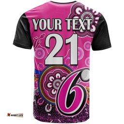 custom personalised sydney sixers t shirt cricket indigenous aboriginal lizard version