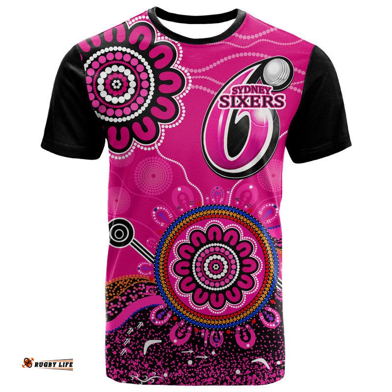 custom personalised sydney sixers t shirt cricket indigenous aboriginal