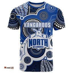 custom personalised and number north afl t shirt aboriginal patterns
