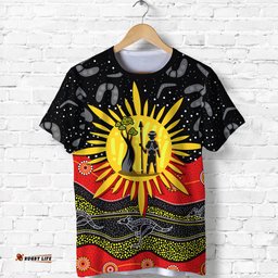 custom personalised aboriginal flag t shirt energetic aussie