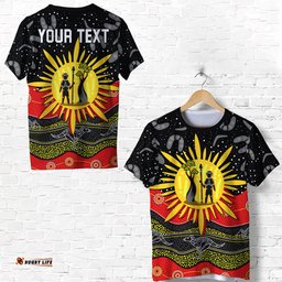 custom personalised aboriginal flag t shirt energetic aussie