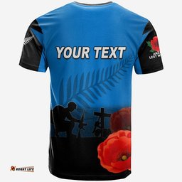 custom personalised anzac day new zealand remembers t shirt