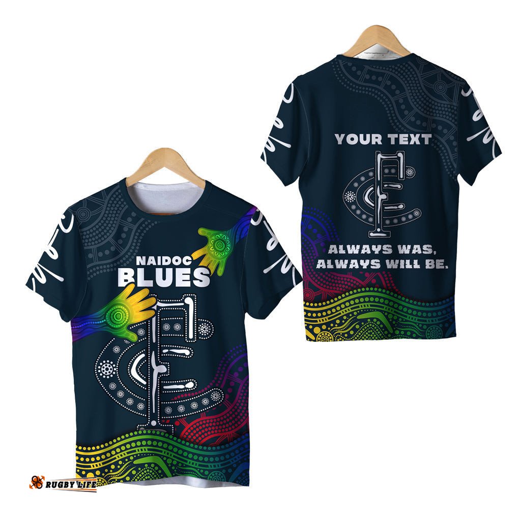 custom personalised blues naidoc week t shirt aboriginal special style