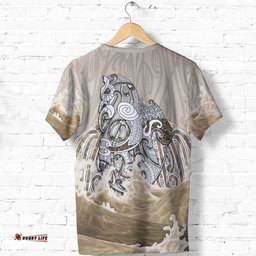 maori manaia the blue sea t shirt golden