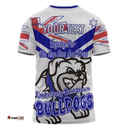 Amazing Aussie Canterbury-Bankstown Bulldogs T-Shirt - Happy Australia Day We Are One And Free V2