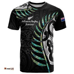 personalised new zealand silver fern rugby t shirt paua shell with champions trophy history nz forever