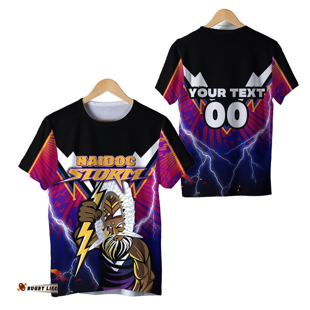 custom personalised melbourne storm naidoc week t shirt aboriginal special style