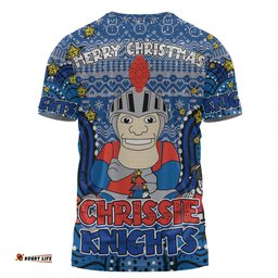Amazing Aussie Newcastle Knights Christmas Custom T-shirt - Christmas Knit Patterns Vintage Jersey Ugly T-shirt
