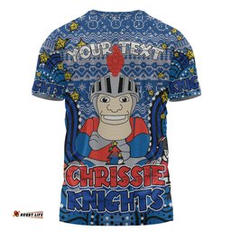 Amazing Aussie Newcastle Knights Christmas Custom T-shirt - Christmas Knit Patterns Vintage Jersey Ugly T-shirt