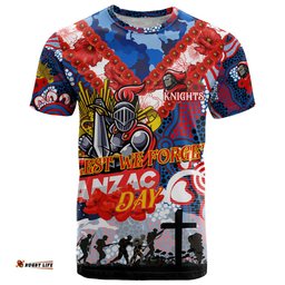 personalised knights anzac day t shirt aboriginal rising sun dt02
