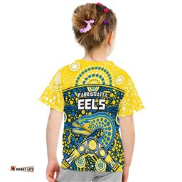 parramatta eels rugby t shirt boomerang indigenous dots