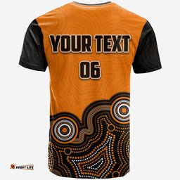 custom personalised and numberperth scorchers t shirt cricket aboriginal style